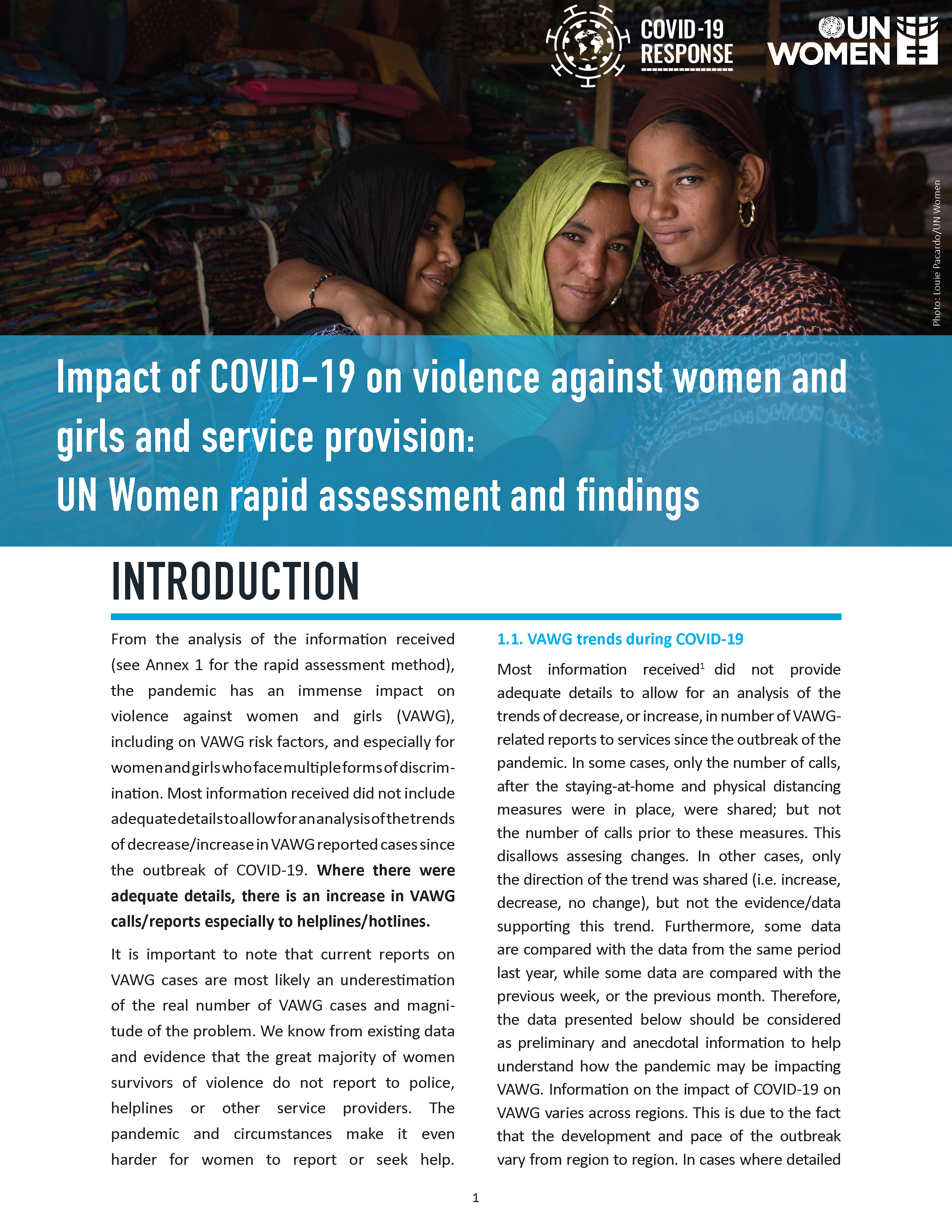 COVID19 and VAW services brief