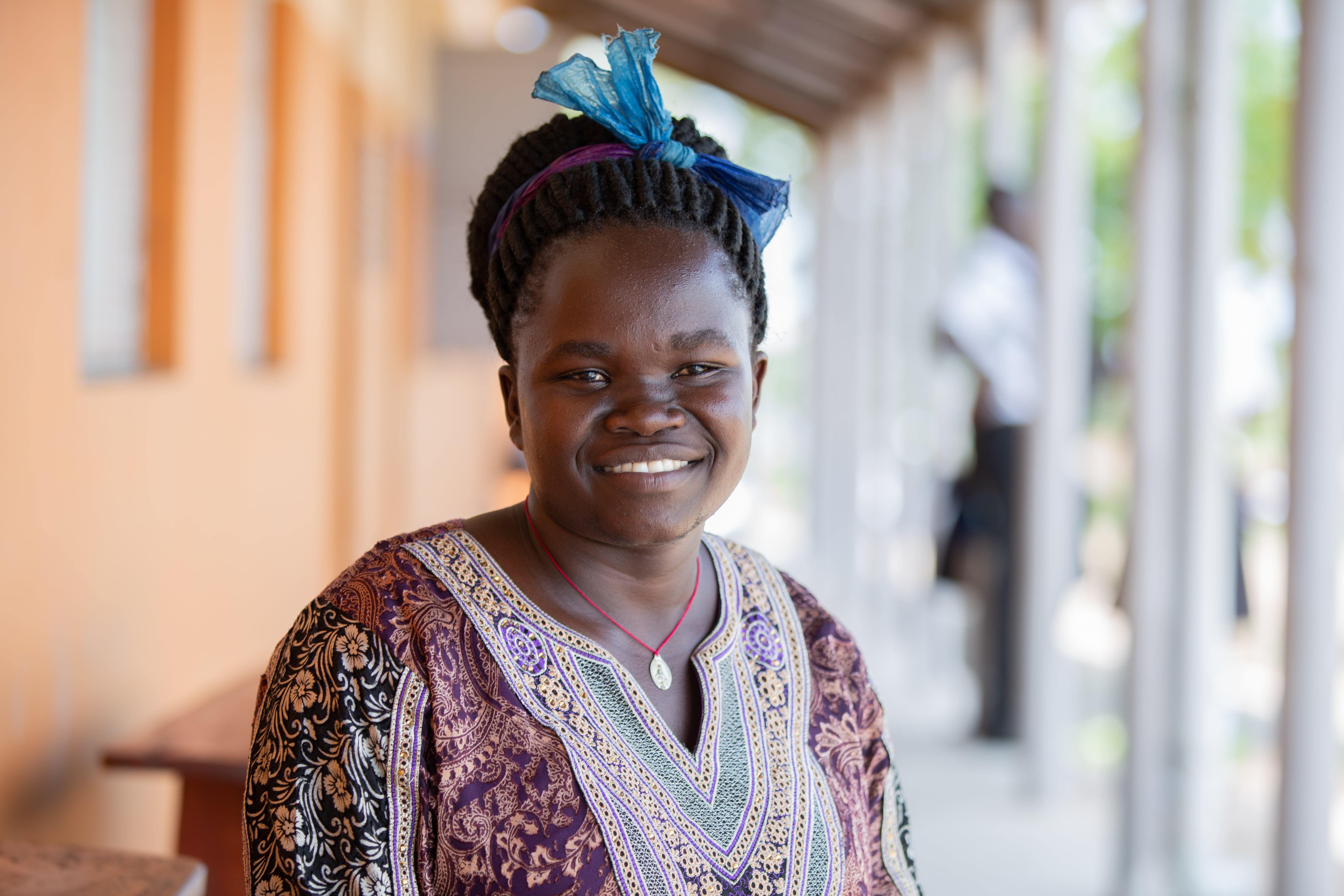 Jeska Beruchan, the deputy headteacher of Maaji II Seed Secondary School. She says the school works with parents to help them find a way of letting their children focus on their studies. These include reducing the chores they have to do at home so that they have more time to read.
