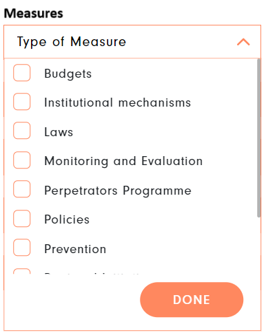 Select an type you want to measure form.