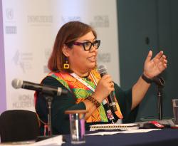 Jessamyn Encarnacion at the International Meeting on Gender Statistics, Aguascalientes, Mexico.