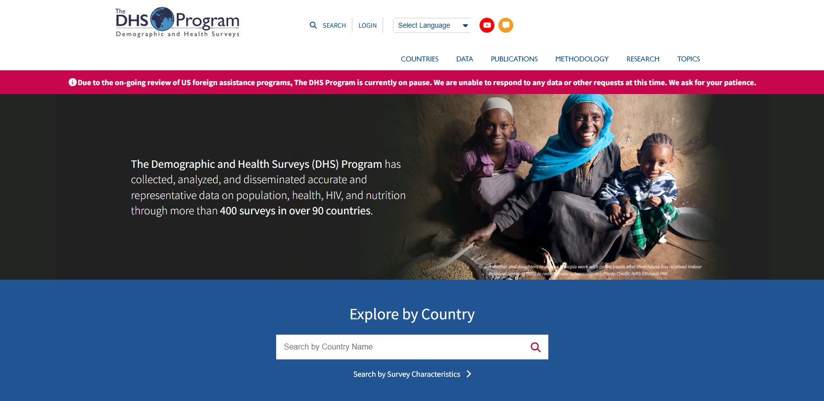 DHS Program website
