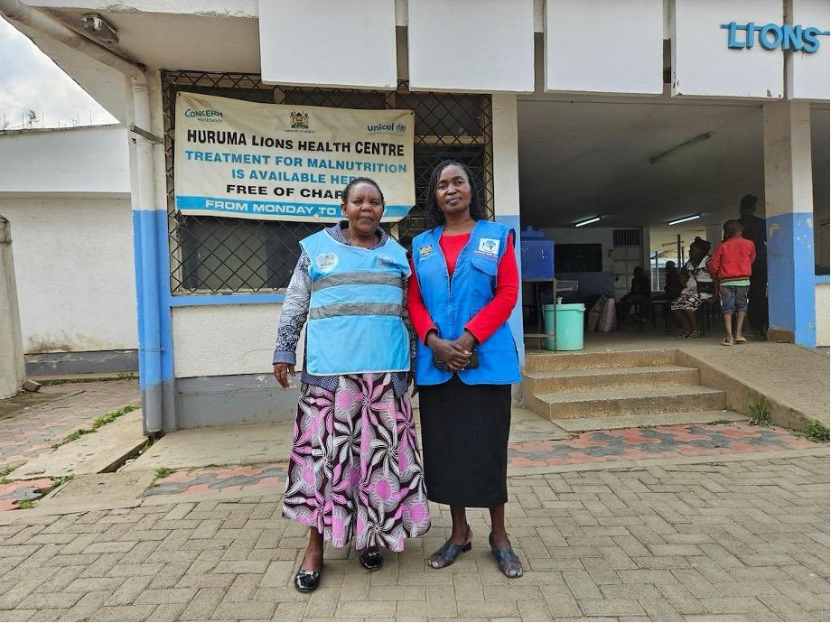 Isabella Nzioki (right), with fellow Community Health Promoter Florence (left), who followed up on persons living with HIV/AIDS to support them in adhering to their daily medication. Photo: UN Women/Sylvia Maina