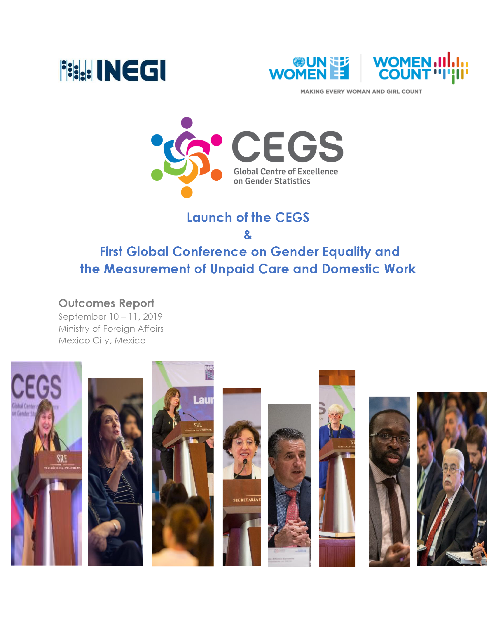 Outcome Report: CEGS Launch and First Global Conference on Gender Equality and the Measurement of Unpaid Care and Domestic Work