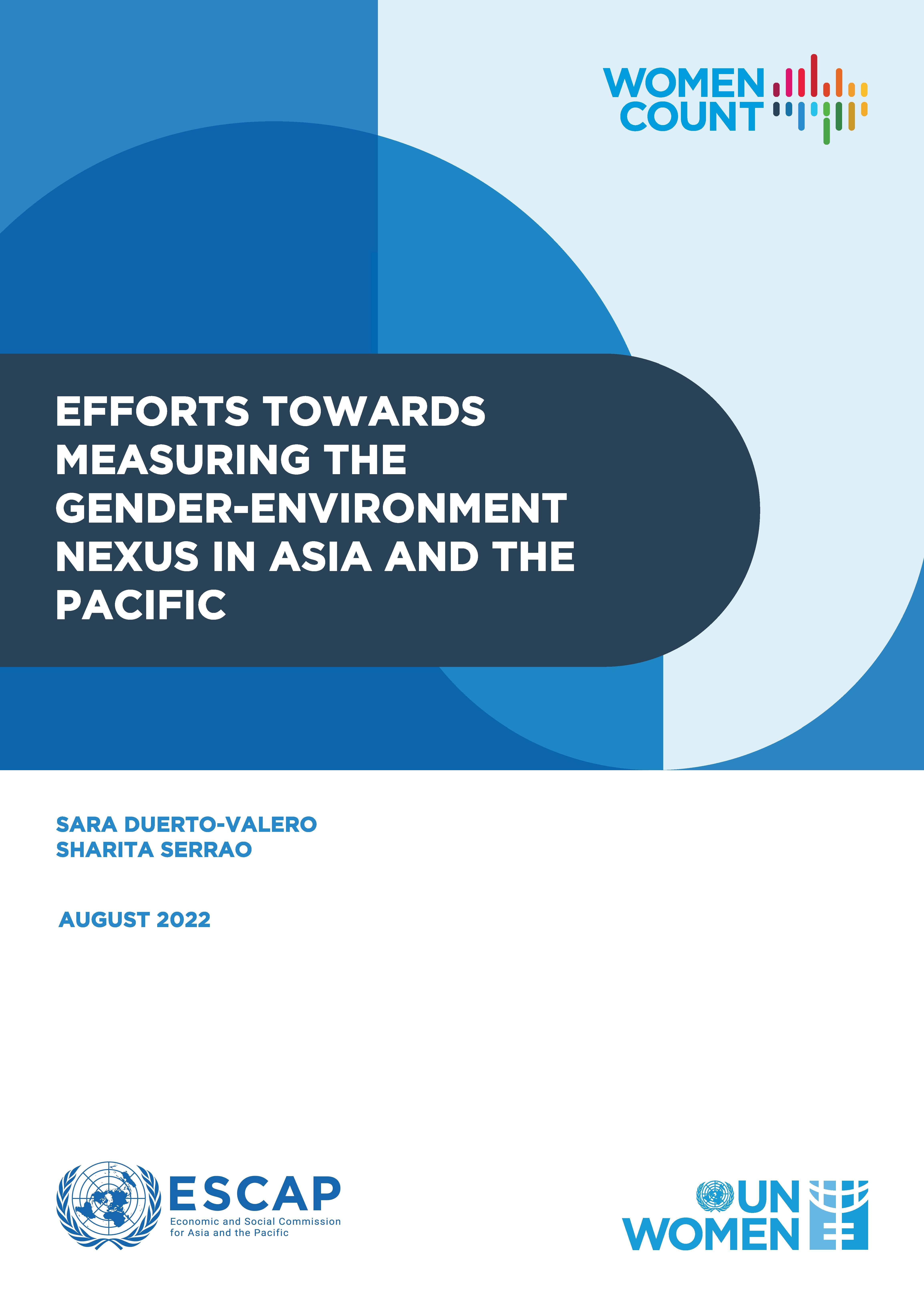Efforts to measure the nexus between gender and the environment